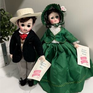 Madame Alexander Scarlett & Rhett dolls Gone with the Wind w/ Boxes! FLAW